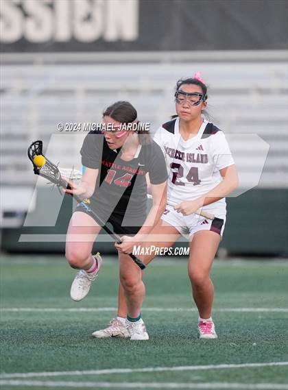 Thumbnail 1 in Mercer Island vs Seattle Academy (WSLA Semifinal) photogallery.