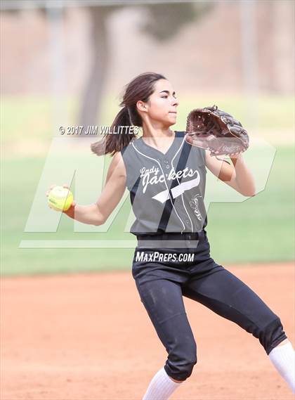Thumbnail 3 in Tonopah Valley vs Tombstone (Chandler Prep Softball Classic)  photogallery.