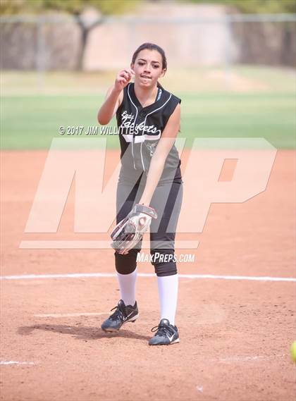 Thumbnail 3 in Tonopah Valley vs Tombstone (Chandler Prep Softball Classic)  photogallery.