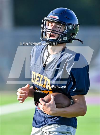 Thumbnail 1 in Mississinewa vs Delta (Grant County Scrimmage)  photogallery.