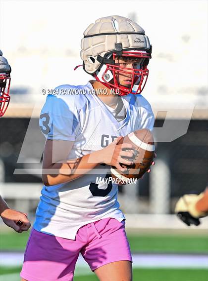Thumbnail 1 in Mississinewa vs Delta (Grant County Scrimmage)  photogallery.