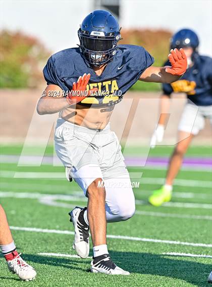 Thumbnail 2 in Mississinewa vs Delta (Grant County Scrimmage)  photogallery.