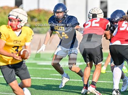 Thumbnail 1 in Mississinewa vs Delta (Grant County Scrimmage)  photogallery.