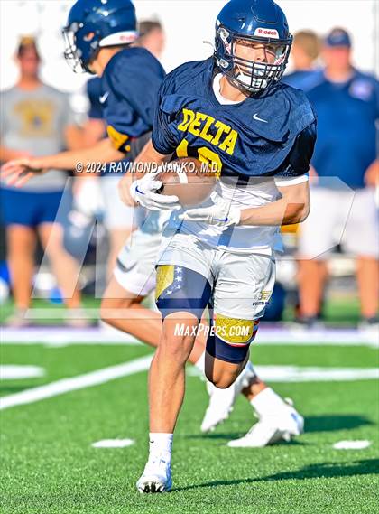 Thumbnail 3 in Mississinewa vs Delta (Grant County Scrimmage)  photogallery.