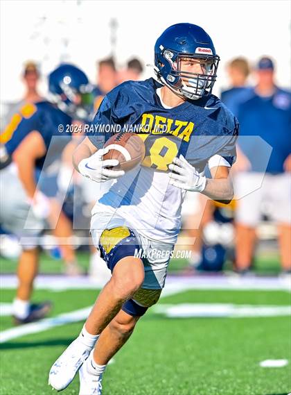 Thumbnail 2 in Mississinewa vs Delta (Grant County Scrimmage)  photogallery.