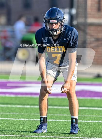 Thumbnail 1 in Mississinewa vs Delta (Grant County Scrimmage)  photogallery.