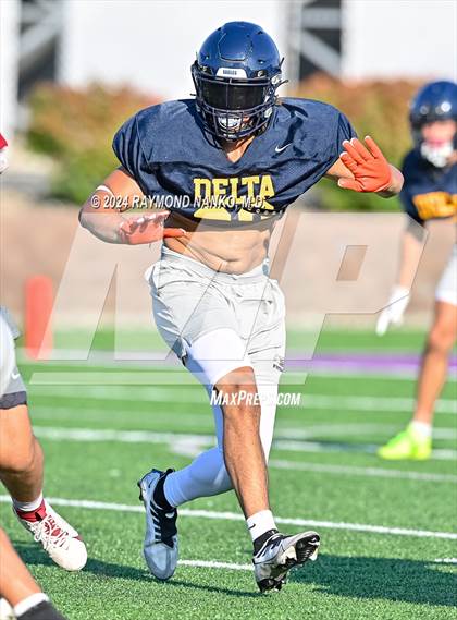 Thumbnail 1 in Mississinewa vs Delta (Grant County Scrimmage)  photogallery.