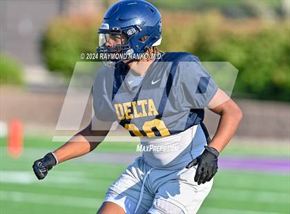 Thumbnail 1 in Mississinewa vs Delta (Grant County Scrimmage)  photogallery.