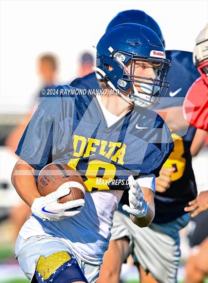 Thumbnail 2 in Mississinewa vs Delta (Grant County Scrimmage)  photogallery.