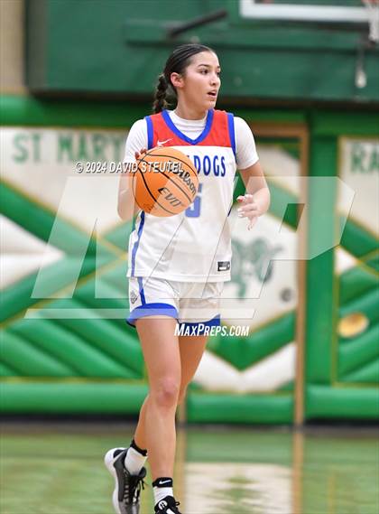 Thumbnail 1 in Cardinal Newman vs. Folsom (St. Mary's MLK Showcase) photogallery.