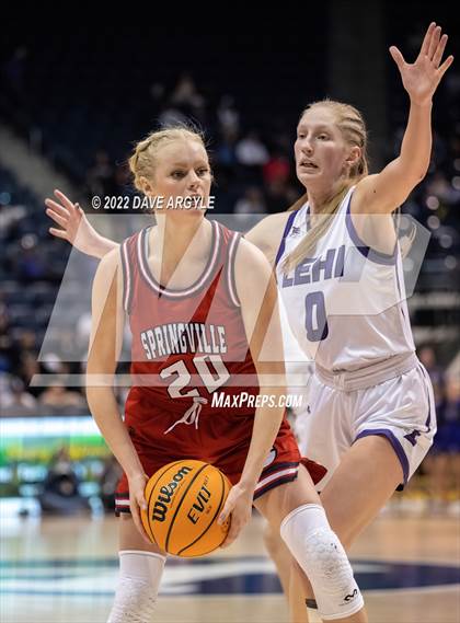 Thumbnail 3 in Lehi vs. Springville (UHSAA 5A Final) photogallery.