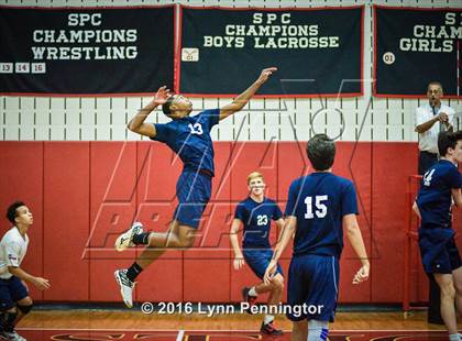 Thumbnail 2 in St. Mark's vs Texas Homeschool Volleyball photogallery.