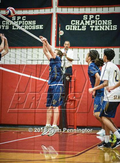 Thumbnail 1 in St. Mark's vs Texas Homeschool Volleyball photogallery.