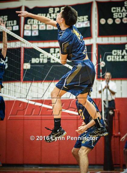 Thumbnail 2 in St. Mark's vs Texas Homeschool Volleyball photogallery.