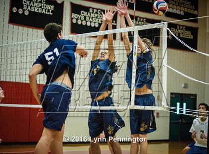 Thumbnail 3 in St. Mark's vs Texas Homeschool Volleyball photogallery.