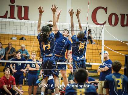 Thumbnail 1 in St. Mark's vs Texas Homeschool Volleyball photogallery.