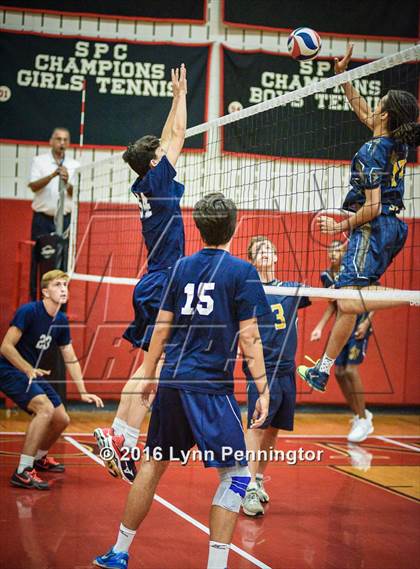 Thumbnail 1 in St. Mark's vs Texas Homeschool Volleyball photogallery.