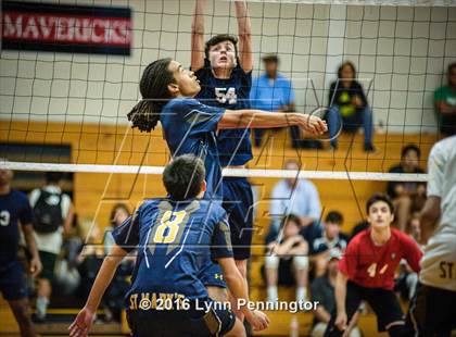 Thumbnail 2 in St. Mark's vs Texas Homeschool Volleyball photogallery.