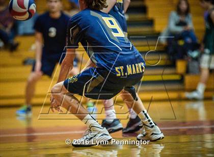 Thumbnail 3 in St. Mark's vs Texas Homeschool Volleyball photogallery.