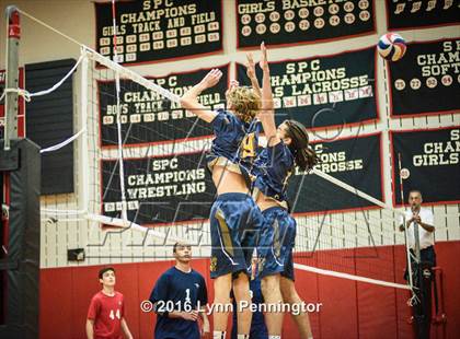 Thumbnail 3 in St. Mark's vs Texas Homeschool Volleyball photogallery.