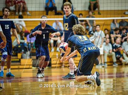Thumbnail 2 in St. Mark's vs Texas Homeschool Volleyball photogallery.