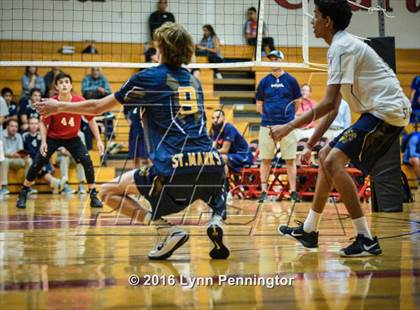 Thumbnail 2 in St. Mark's vs Texas Homeschool Volleyball photogallery.