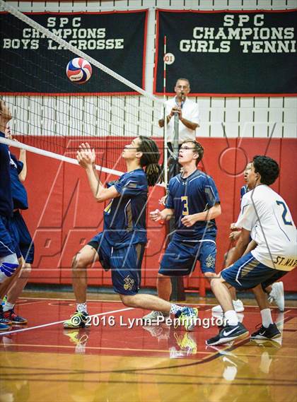 Thumbnail 2 in St. Mark's vs Texas Homeschool Volleyball photogallery.