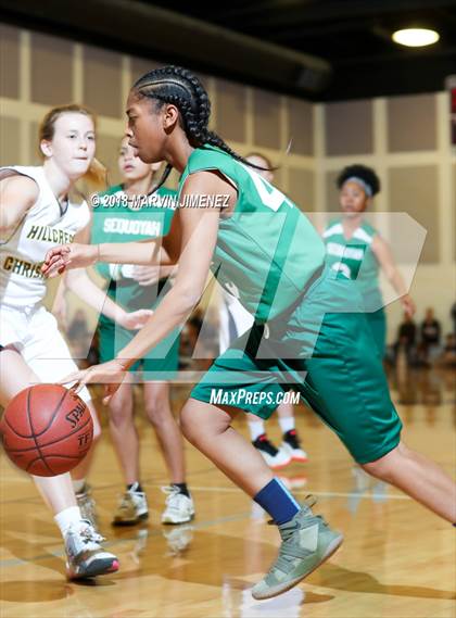 Thumbnail 2 in Garey vs. Hillcrest Christian photogallery.