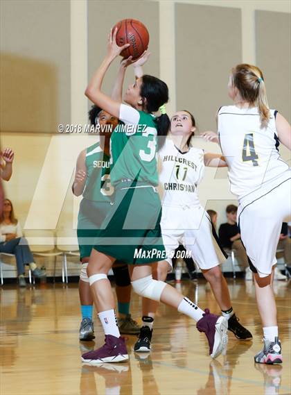 Thumbnail 3 in Garey vs. Hillcrest Christian photogallery.