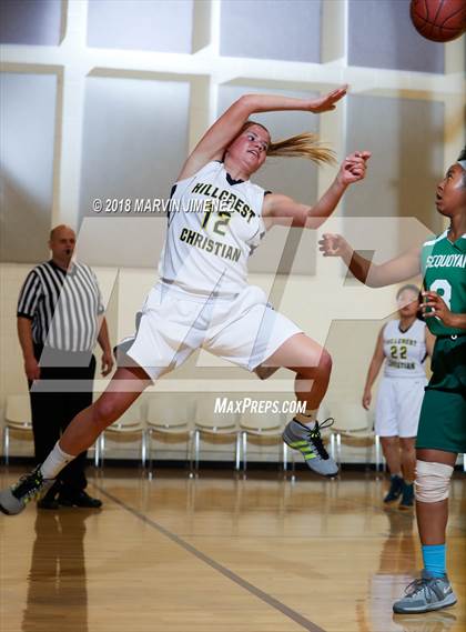 Thumbnail 3 in Garey vs. Hillcrest Christian photogallery.