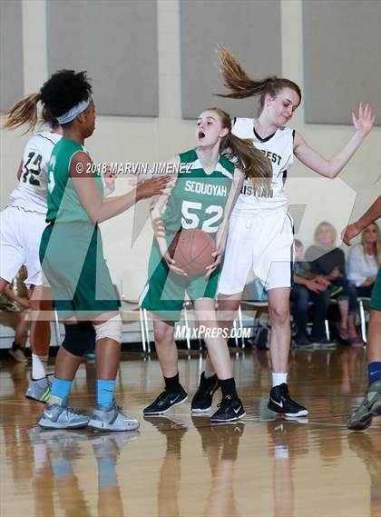 Thumbnail 3 in Garey vs. Hillcrest Christian photogallery.