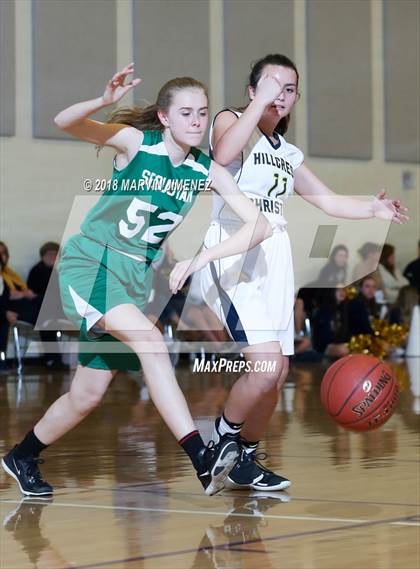 Thumbnail 2 in Garey vs. Hillcrest Christian photogallery.