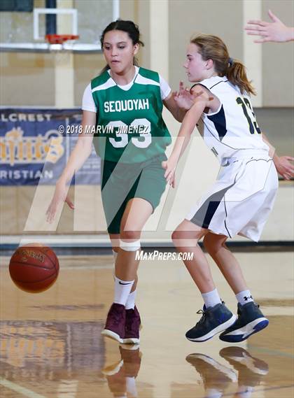 Thumbnail 3 in Garey vs. Hillcrest Christian photogallery.
