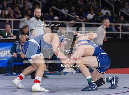 Thumbnail 1 in NYSPHSAA D1 Wrestling Championships (Semifinals 138 -170 lbs) photogallery.