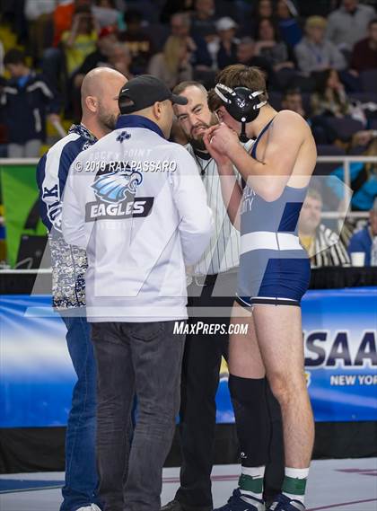 Thumbnail 1 in NYSPHSAA D1 Wrestling Championships (Semifinals 138 -170 lbs) photogallery.