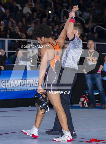 Thumbnail 2 in NYSPHSAA D1 Wrestling Championships (Semifinals 138 -170 lbs) photogallery.