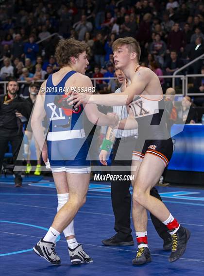 Thumbnail 1 in NYSPHSAA D1 Wrestling Championships (Semifinals 138 -170 lbs) photogallery.