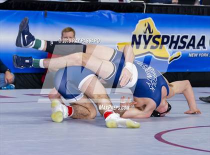 Thumbnail 1 in NYSPHSAA D1 Wrestling Championships (Semifinals 138 -170 lbs) photogallery.