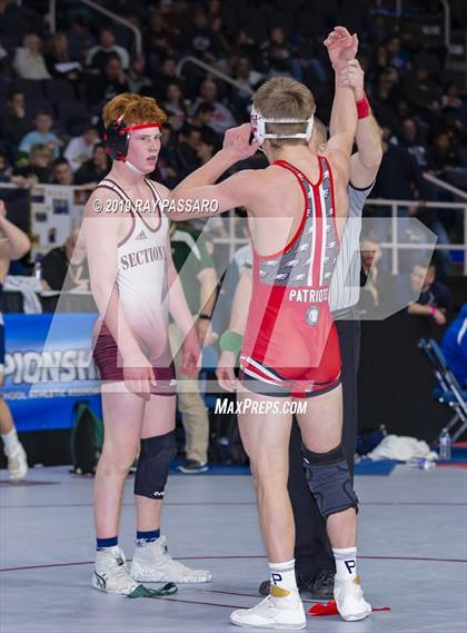 Thumbnail 3 in NYSPHSAA D1 Wrestling Championships (Semifinals 138 -170 lbs) photogallery.