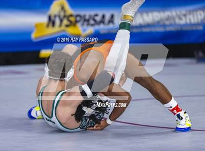 Thumbnail 3 in NYSPHSAA D1 Wrestling Championships (Semifinals 138 -170 lbs) photogallery.