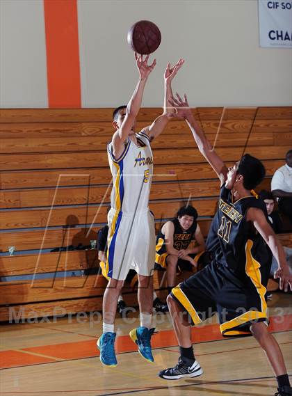 Thumbnail 1 in Holy Martyrs Armenian vs. Bosco Tech  (Pasadena Poly Tournament) photogallery.