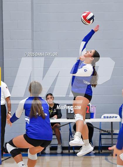 Thumbnail 2 in Garner vs Decatur (2025 Brock Showcase Varsity Volleyball Tournament) photogallery.
