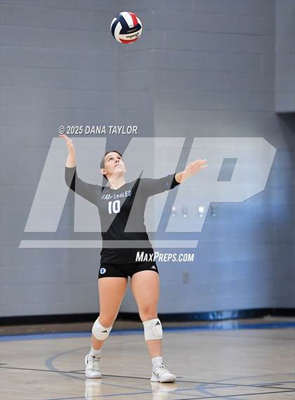 Thumbnail 2 in Garner vs Decatur (2025 Brock Showcase Varsity Volleyball Tournament) photogallery.