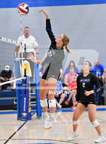 Thumbnail 3 in Garner vs Decatur (2025 Brock Showcase Varsity Volleyball Tournament) photogallery.