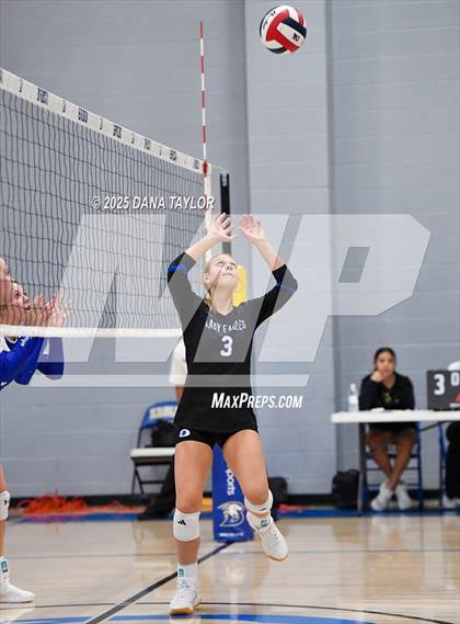 Thumbnail 2 in Garner vs Decatur (2025 Brock Showcase Varsity Volleyball Tournament) photogallery.