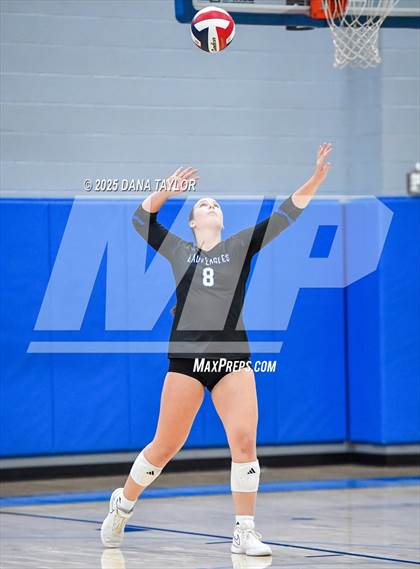 Thumbnail 2 in Garner vs Decatur (2025 Brock Showcase Varsity Volleyball Tournament) photogallery.