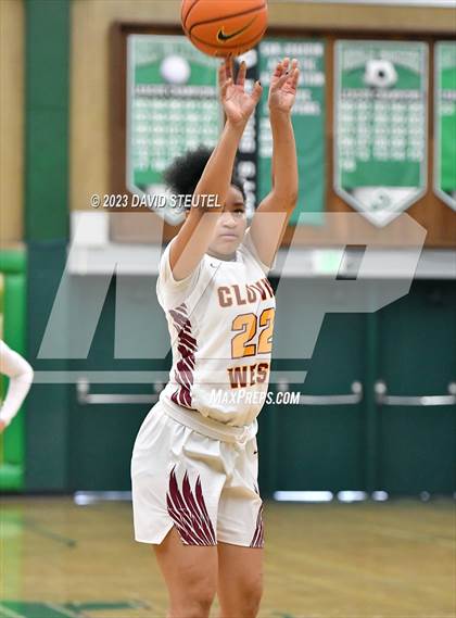 Thumbnail 1 in Monterey Trail vs. Clovis West (St. Mary's Stockton MLK Showcase) photogallery.