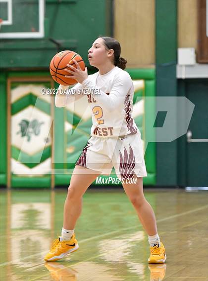 Thumbnail 1 in Monterey Trail vs. Clovis West (St. Mary's Stockton MLK Showcase) photogallery.