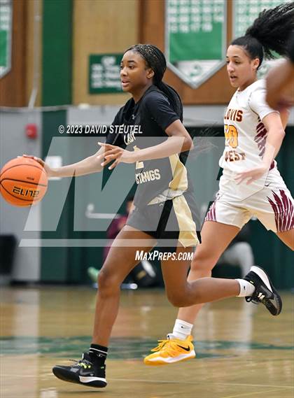 Thumbnail 1 in Monterey Trail vs. Clovis West (St. Mary's Stockton MLK Showcase) photogallery.