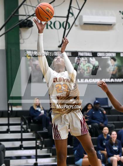 Thumbnail 3 in Monterey Trail vs. Clovis West (St. Mary's Stockton MLK Showcase) photogallery.